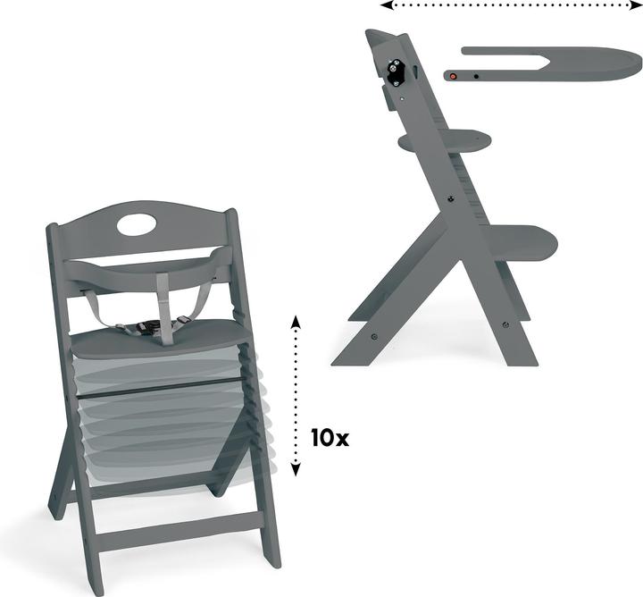 Actual product image BabyGo Family Pro grey (Highchair)