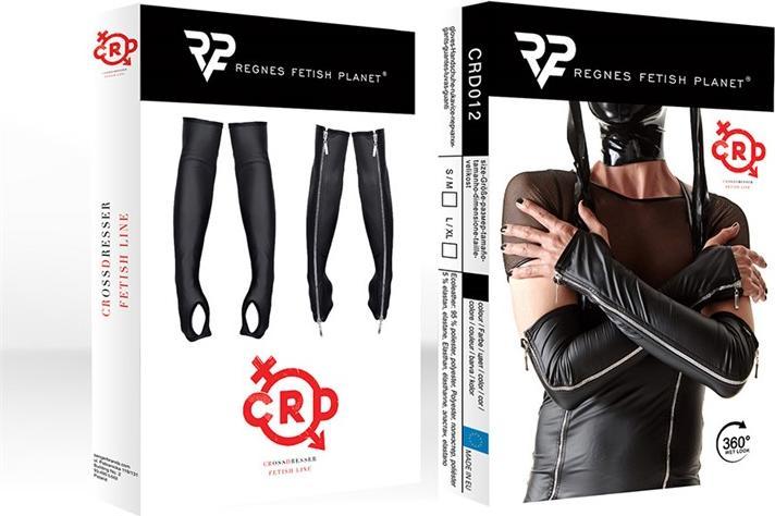 Productafbeelding Regnes Fetish Planet Lange armwarmers met rits (L, XL)