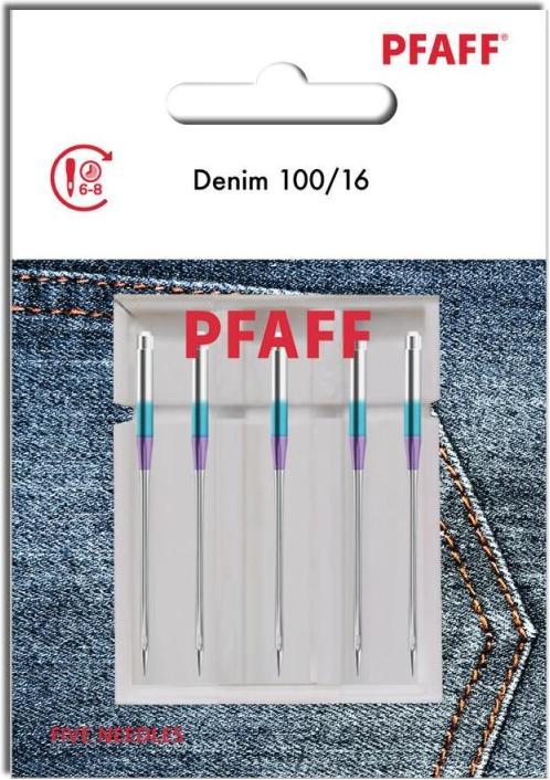 Actual product image Pfaff PF Jeans needle 100/16 5PK
