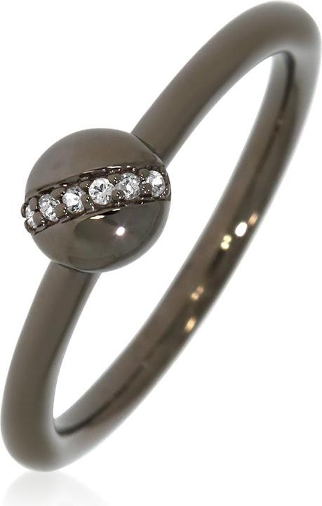 Produktbild Xen Ring mit 6 Weisstopase ca. 0,04 ct. Black Rhodium (56, 925 Silber)