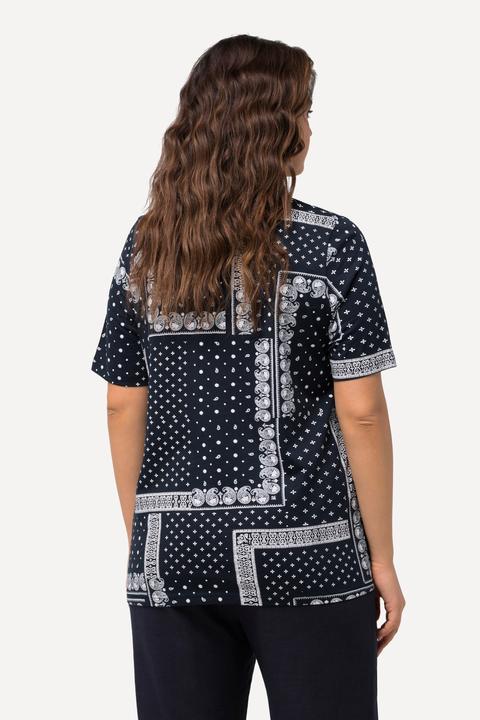 Produktbild Ulla Popken T-Shirt, Patchmuster, A-Linie, Rundhals, Halbarm (42, 44)