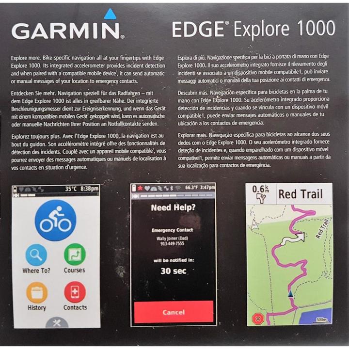 Produktbild Garmin Edge Explore 1000 (3")