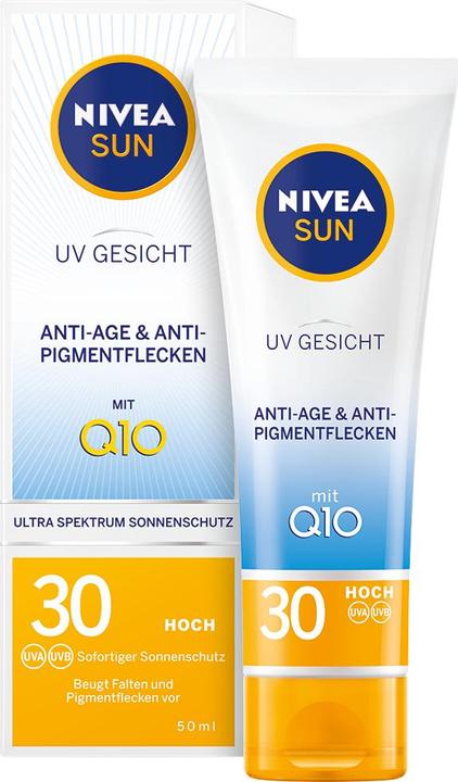 Actual product image NIVEA Sun, Face Brush Cream, against spots and discolouration, SPF 30, 50 ml (Sun cream face, SPF 30, 50 ml)