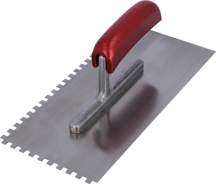 Helpmate Glättekelle 280x130 mm, Zahnung 6x6, Edelstahl, Holzgriff
