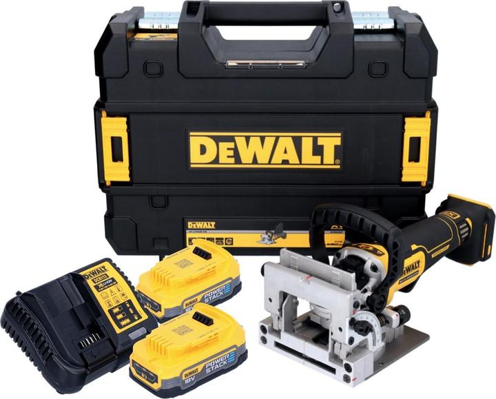 Actual product image DeWalt DCW 682 E2T cordless flat dowel cutter 18 V 102 x 20 mm brushless + 2x Powerstack battery 1.7 Ah +