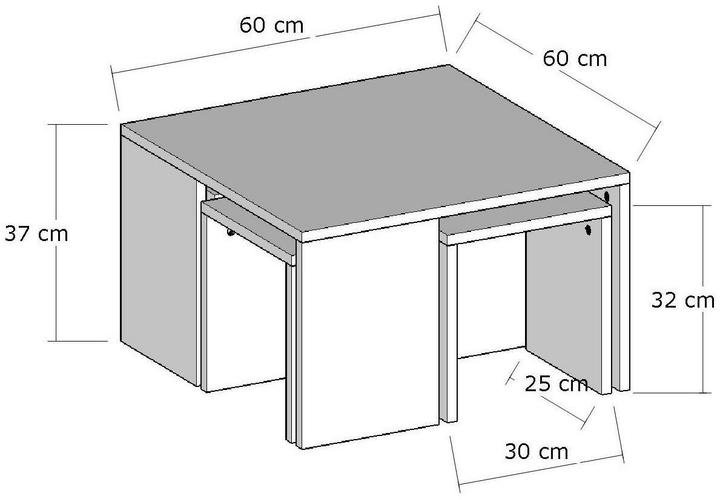 Image du produit Hanah Home Alonzo (66 x 60 x 60 cm)