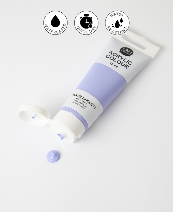 Produktbild I Am Creative Basic Acryl, Acrylfarbe auf Wasserbasis, 75 ml (pastellviolett, 75 ml)