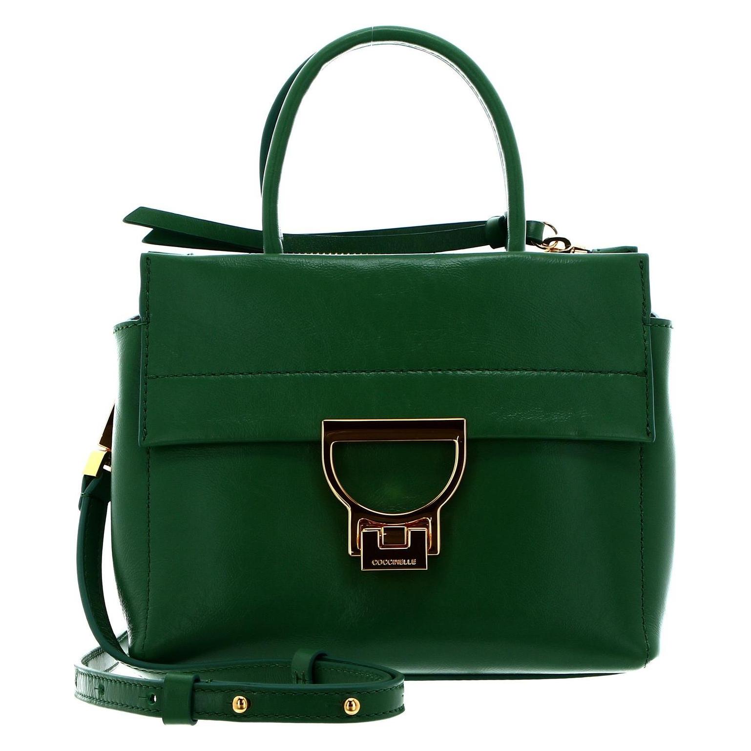Coccinelle, Damen, Handtasche, Arlettis Rock Handbag Craquele Leather, Grün