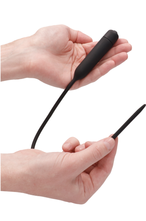 Actual product image Ouch! Silcone Vibrating Bullet Plug Extra Long - Urethral Sounding