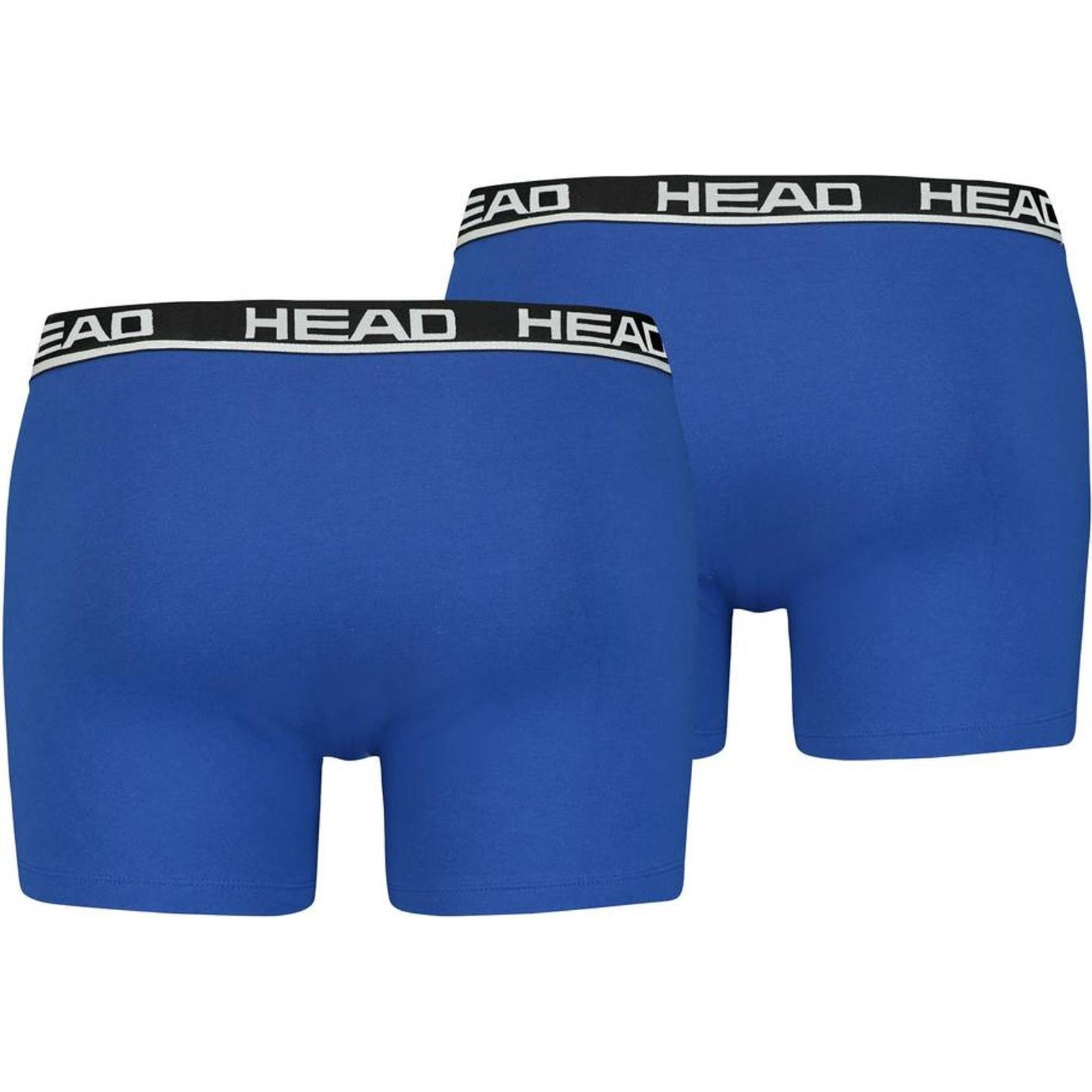 Thumbnail - Head, Herren, Unterhosen, Boxershort Casual Stretch, Blau, (M, 2er Pack)