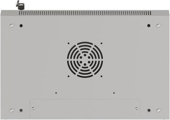 Actual product image Lanberg Wandmontage 19 4HE 540X350 grauer Rackschrank mit Glastür (flat pack) (4 RU, 19 inch rack)