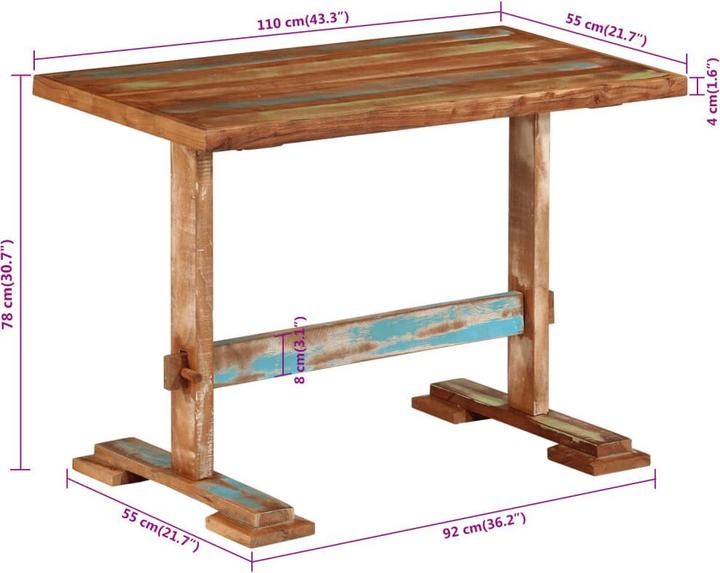 Image du produit vidaXL Esstisch (110 x 55 x 78 cm)