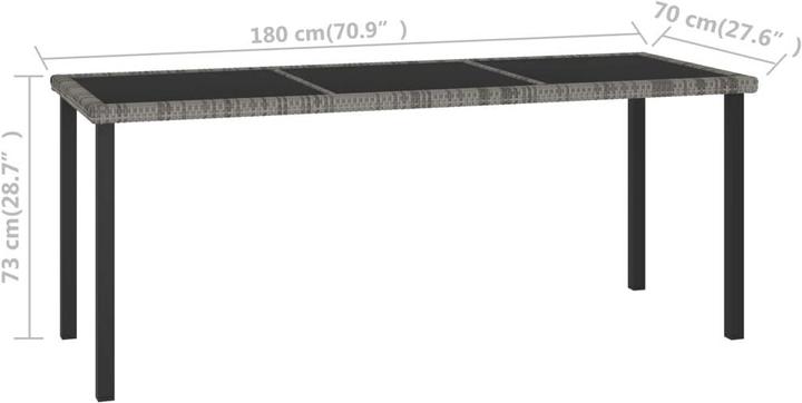Produktbild vidaXL Garten-Essgruppe (180 x 70 x 73 cm)