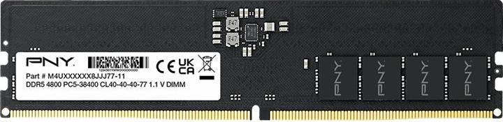 Produktbild PNY MD8GSD54800-TB, 8 GB, 1 x 8 GB, DDR5, 4800 MHz (1 x 8GB, 4800 MHz, DDR5-RAM, DIMM)