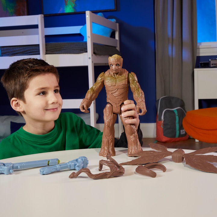Actual product image Hasbro Marvel Studios Guardians of the Galaxy Vol. 3 Titan Hero Series Deluxe Blast 'N Battle Groot