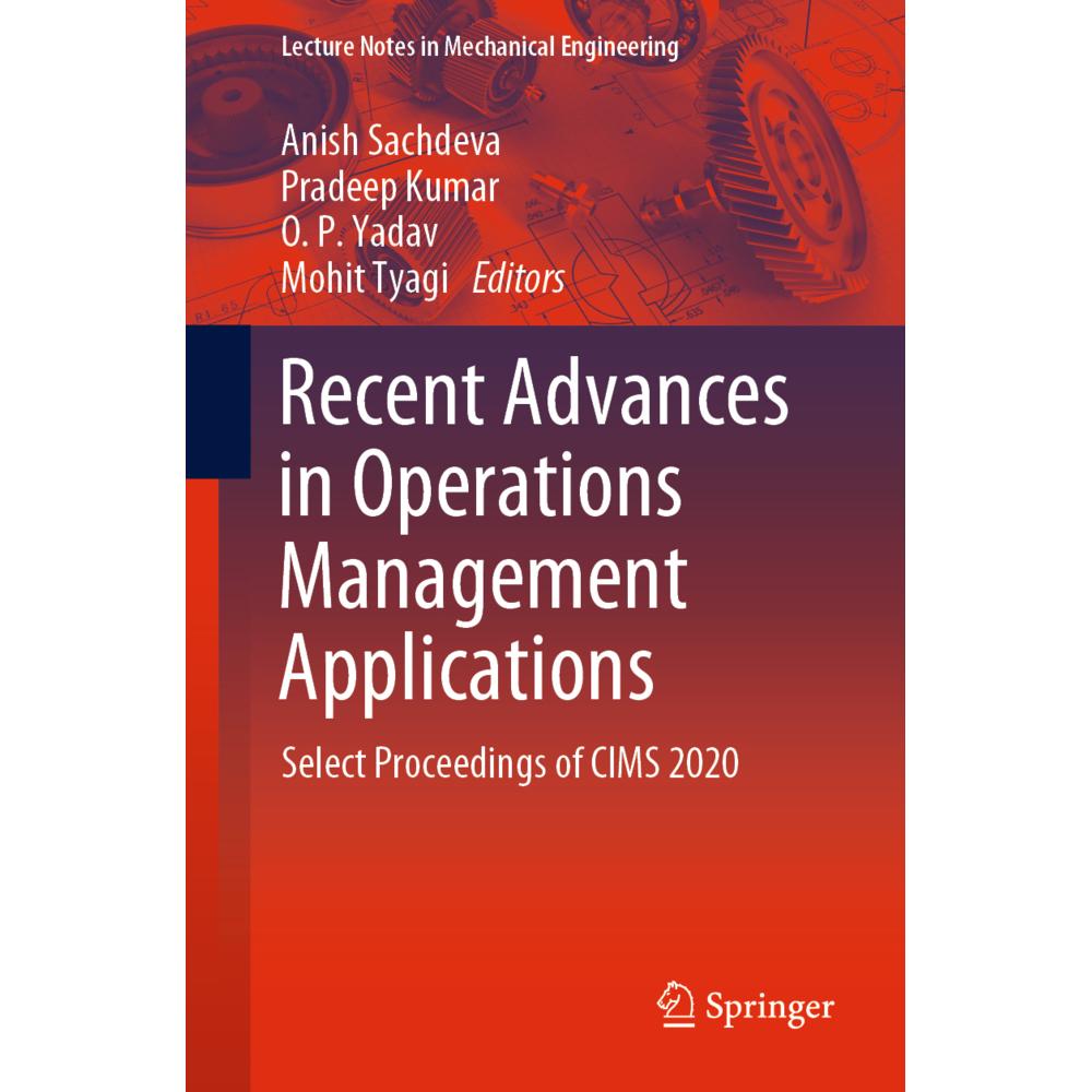 Recent Advances in Operations Management Applications, Fachbücher von Anish Sachdeva, Mohit Tyagi, Pradeep Kumar, O. P. ...