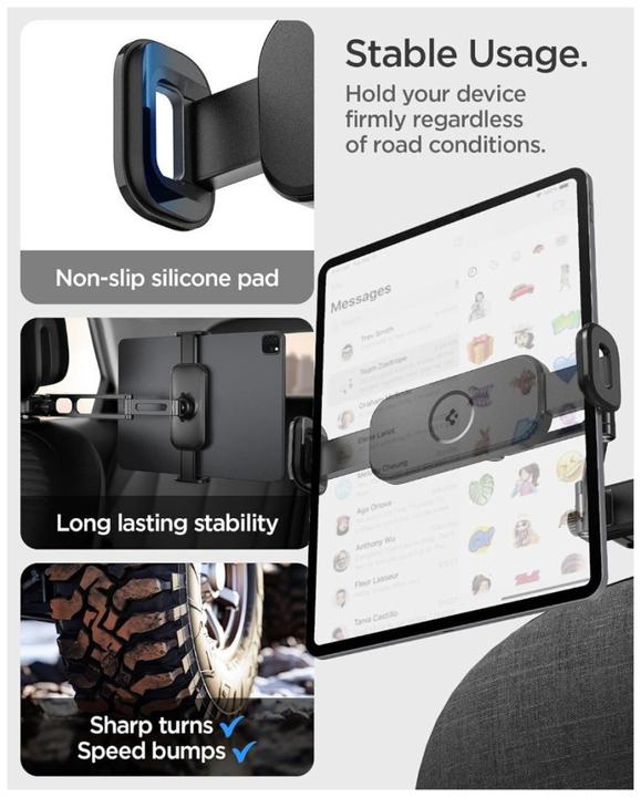 Image du produit Spigen Onetap UTS45 Universal Headrest Uchwyt samochodowy na tablet czarny/black ACP05862