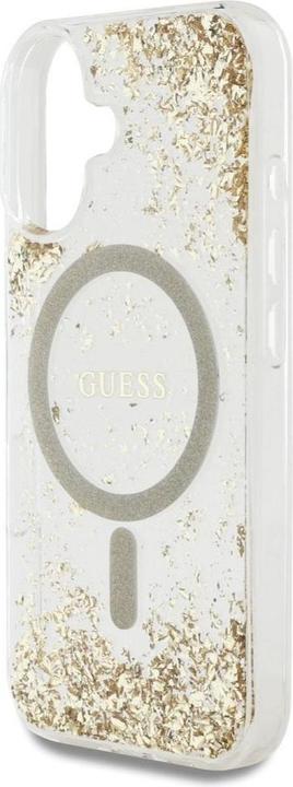 Immagine prodotto Guess HC Resin Bottom Glitter MagSafe case for iPhone 16 - gold (Apple iPhone 16)
