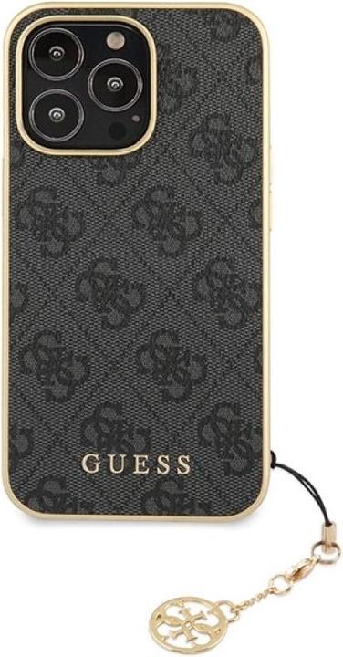 Produktbild Guess GUHCP14LGF4GGR iPhone 14 Pro 6,1" szary/grey hardcase 4G Charms Collection (Apple iPhone 14 Pro)