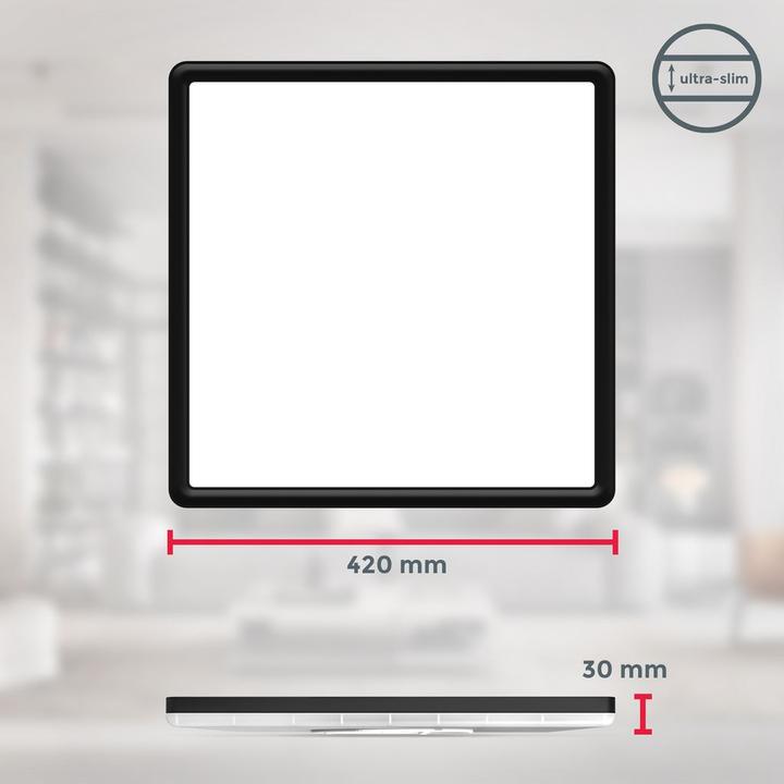 Produktbild B.K.Licht Ultraflaches RGB/W-LED Panel,schwarz, 1xLED/22W (2700 lm)