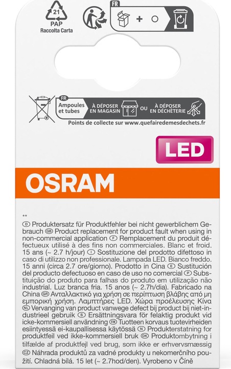Energy Label Osram Star Par 16 (GU10, 6.90 W, 620 lm, 1 x, F)