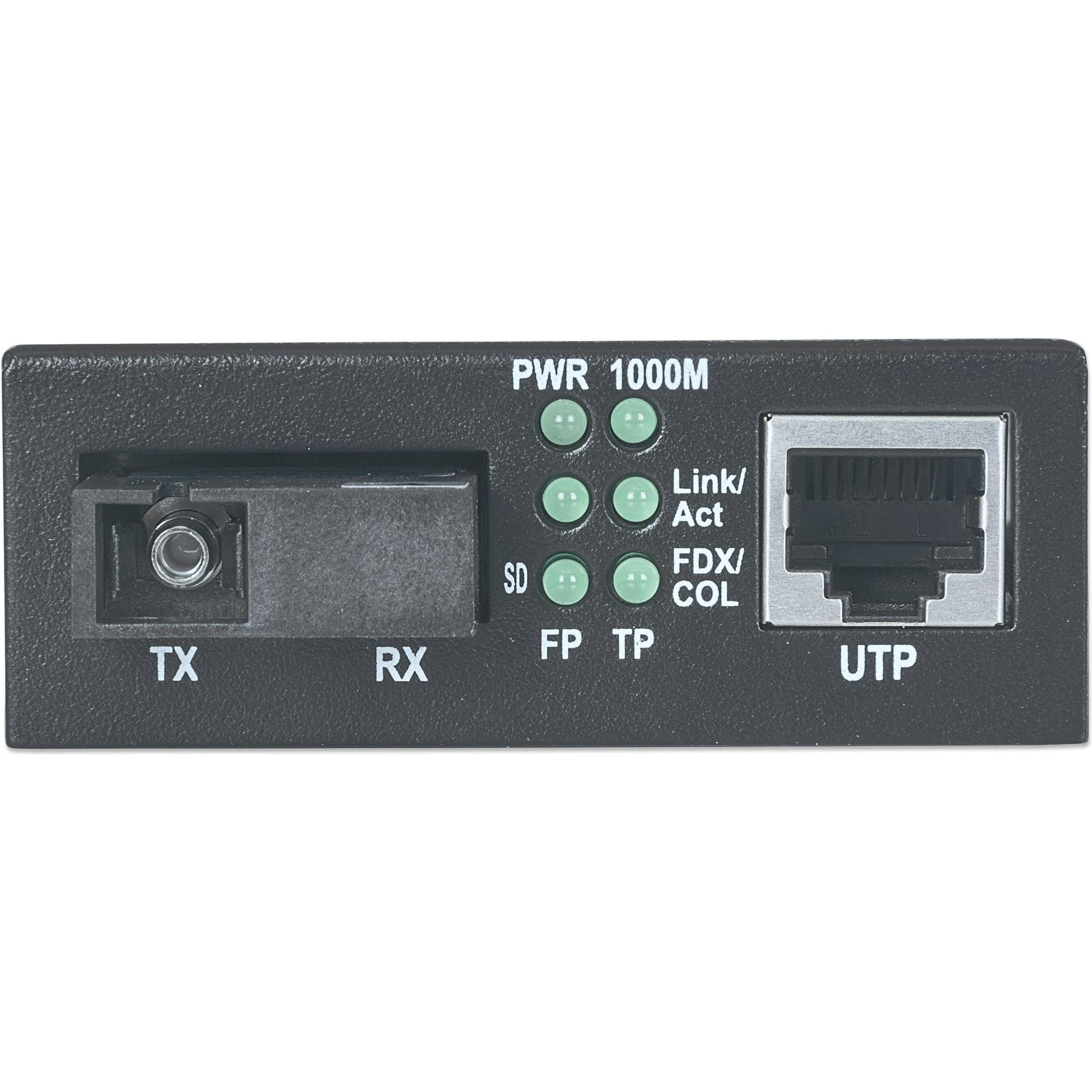 Thumbnail - Intellinet 10/100/1000Base-TX to 1000Base-LX, SC, Single-Mode, 12.4 mi., WDM, Data Converter