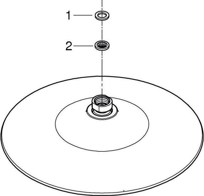 Actual product image Grohe Kopfbrause Euphoria 260 26455000 26 cm chrom (3 Beam types, 17 l/min)