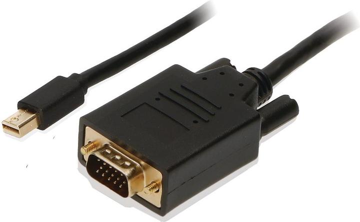Actual product image 2-Power Mini Displayport to VGA Cable - 1 Metre (1 m, VGA)