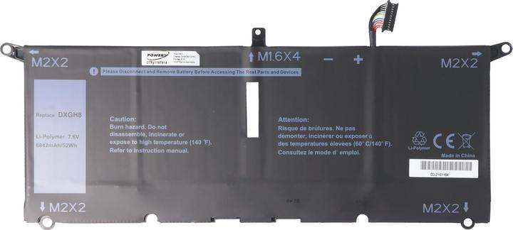 XCell Akku passend für Dell G8VCF Li-Ion Akkutyp DXGH8, OH754V, 0H754V, 7,6V, 6300mAh (6300 mAh)