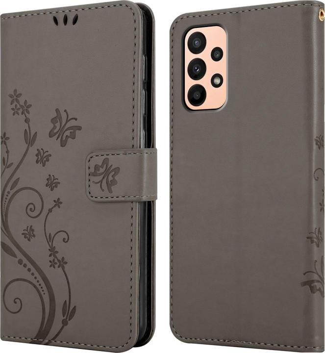 Actual product image Cadorabo Flower Book Case for Samsung Galaxy A23 4G (Samsung Galaxy A23)