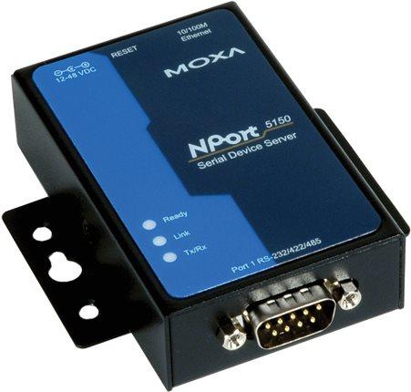 Immagine prodotto Moxa Server per dispositivi seriali Nport 5150, 1 porta, RS-232 e RS-422/485, connettore Sub-D a 9 pin