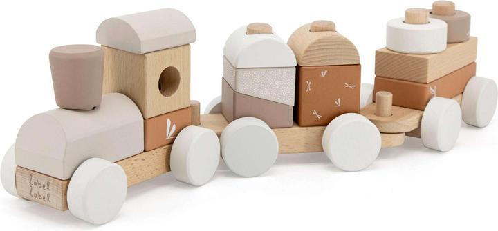 Label Label Eisenbahn aus Holz – Nougat