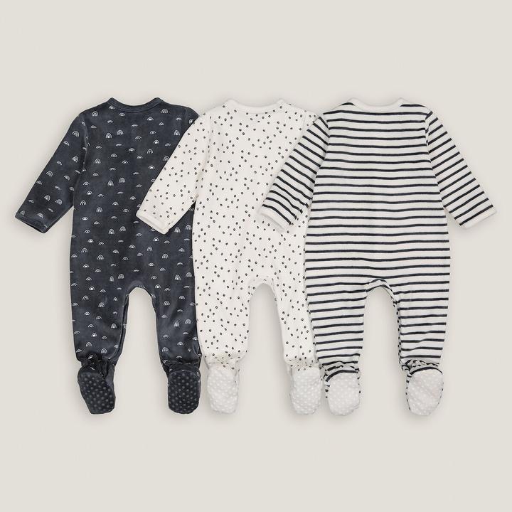 Produktbild La Redoute Collections 3er-Pack Strampler aus Samt (50)