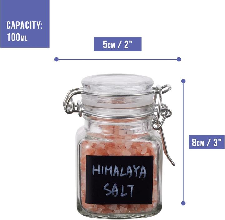 Actual product image Oak & Steel Spice jars with lid 12 pieces (0.10 l)