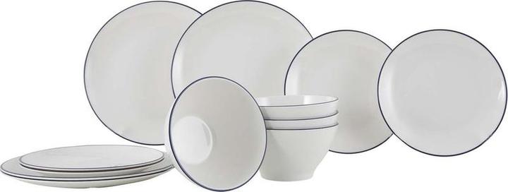 Actual product image Frankana Tableware set Linea Line12-piece, white, gold