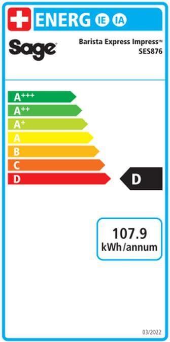 Label énergétique Sage the Barista Impress
