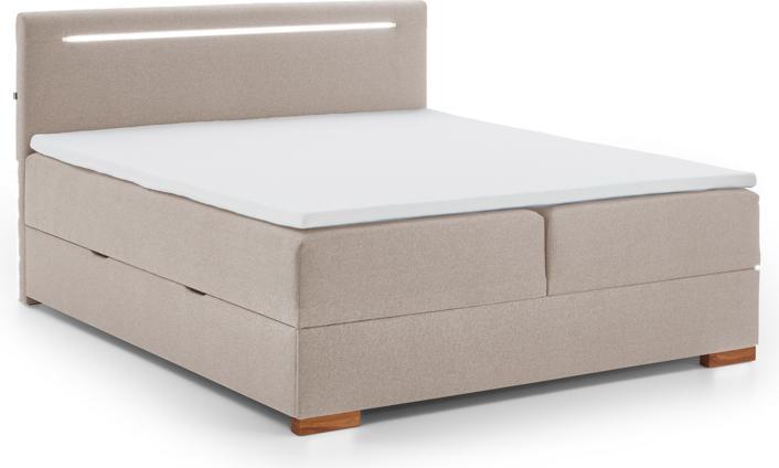 Produktbild Meise Möbel Cooper I Boxspringbett Holzfuss/Stoff Faro (180 x 200 cm)