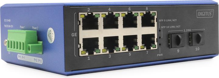 Produktbild Digitus Industrial 8 +2-Port Gigabit Ethernet Switch (8 Ports)