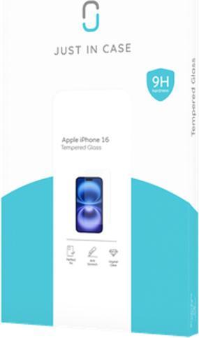 Productafbeelding Just in Case Gehard glas heldere screen protector Apple iPhone 16 (1 Pcs., Apple iPhone 16)