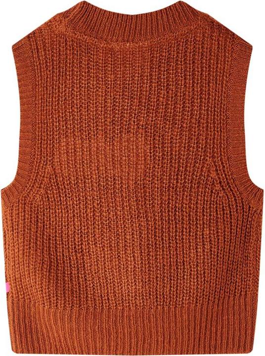 Produktbild VidaXL Kinder-Pulloverweste Gestrickt Cognac 92,Material: 67 (92)