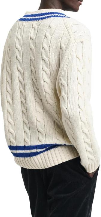 Produktbild GANT Kabel V-hals, crÃ¨me, S (S)