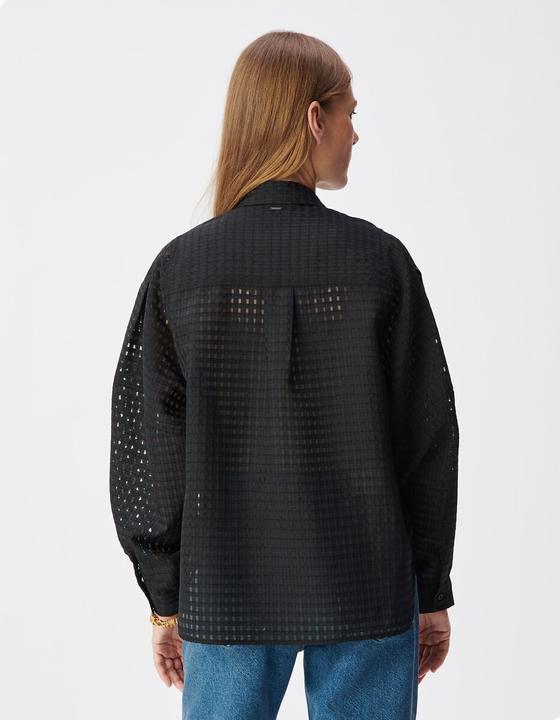 Actual product image Ikks Spitzenhemd mit langen Ärmeln (L)