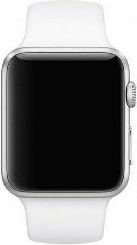 Actual product image pasek Silicon Apple Watch 38/40/ 41 mm biały/white (Stainless steel)