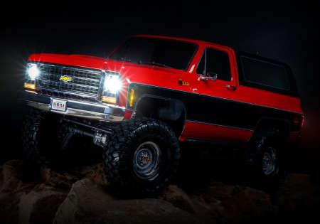 Image du produit Traxxas TRX-4 79 Chevy Blazer rouge/noir 1/10 Crawler RTR Brushed, Clipless, sans batterie ni chargeur (RTR Prêt à fonctionner)