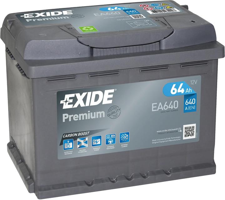 Immagine prodotto Exide Premium Carbon Boost EA640 (12 V, 64 Ah, 640 A)