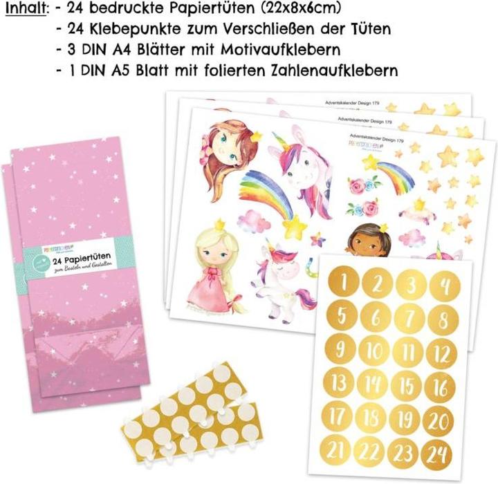 Produktbild Papierdrachen Prinzessin-Einhörner