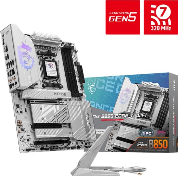 Actual product image MSI MPG B850 EDGE TI WIFI (AM5, AMD B850, ATX)