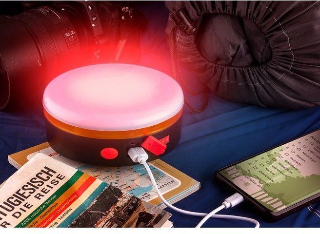 Image du produit Goobay Lampe de camping solaire à LED avec batterie rechargeable
