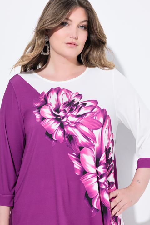 Produktbild Miamoda T-Shirt, Blütendruck, 3/4-Ärmel, Zipfelsaum (50)