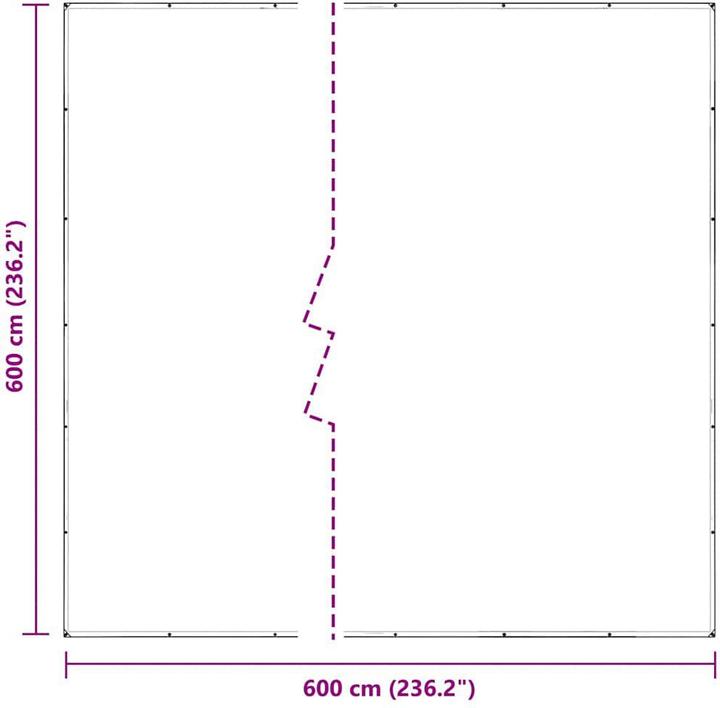 Produktbild vidaXL Transparente Plane mit Ösen 6x6 m PVC durchsichtige Plane (600 x 600 cm)